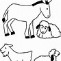 Image result for Stable and Nativity Animals Clip Art