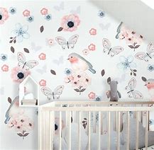 Image result for Blue Floral Wall Decals