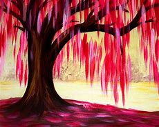 Image result for Winding River with Willow Tree Painting