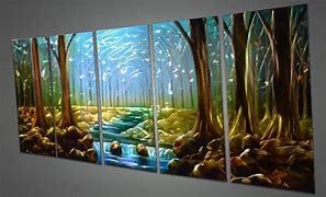 Image result for Metal Forest Wall Art