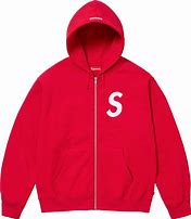 Image result for Hoodie Supreme Black with Red Box Logo