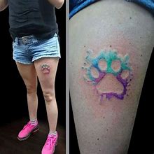 Image result for Rainbow Paw Print Tattoo