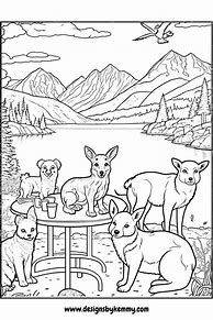 Image result for Animal Picnic Coloring Pages