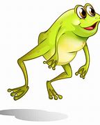 Image result for Illustration of a Cartoon Frog Jumping