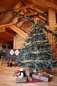 Image result for Log Cabin Christmas Tree with Family Tree