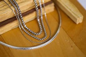 Image result for Thin Double Silver Chain