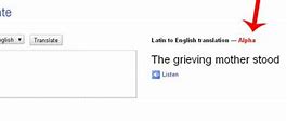 Image result for Latin to English Translation Google