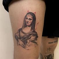 Image result for Mona Lisa Urban Art Tattoo Stencil