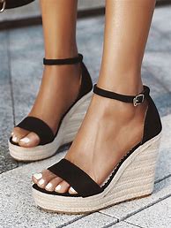 Image result for Black Platform High Heel Sandals