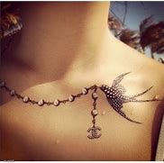 Image result for Necklace Chest Tattoo