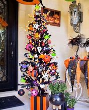 Image result for Decorated Halloween Trees