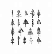 Image result for Pine Tree Silhouette Doodle