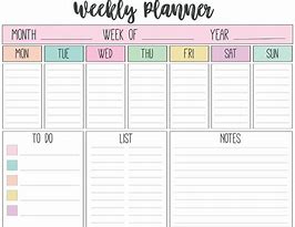 Image result for Monthly/Weekly Planner Template