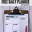 Image result for Free Printable Letter Printing Daily Planner