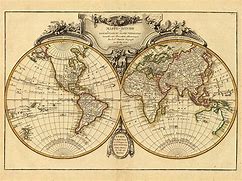 Image result for Antique World Map Print