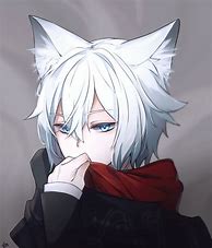 Image result for Anime Wolf Boy with White Hair