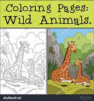 Image result for Mother and Baby Giraffe Coloring Pages