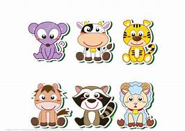 Image result for Animal Coloring Stickers