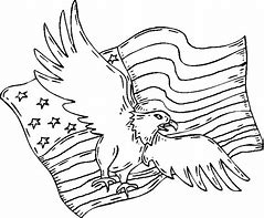 Image result for Eagle with American Flag Drawing