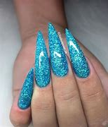 Image result for Blue Nails with Glitter