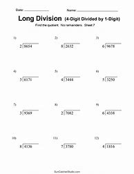 Image result for 5th Grade Math Long Division Worksheets