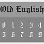 Image result for Old English Number Stencils