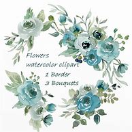 Image result for Teal Flower Clip Art