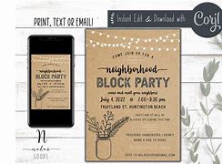 Image result for Block Party Invite