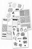 Image result for Black White Planner Words Stickers