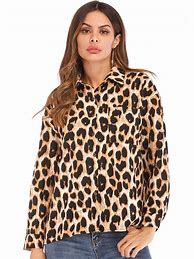 Image result for Leopard Print Shirt with Beige Skirts