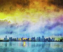 Image result for Miami Sunset Art