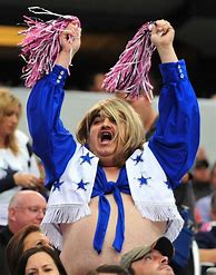 Image result for Man Dressed as a Flamboyant Cheerleader