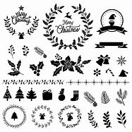 Image result for Christmas Design Elements Black and White