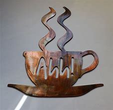 Image result for Coffee Cup Metal Wall Art