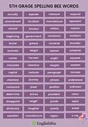 Image result for 6th Grade Spelling Words Free Printable