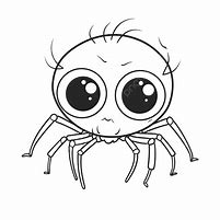 Image result for Cute Spider Outline