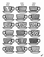 Image result for Coffee Cup Adult Coloring Pages