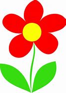 Image result for Red Colored Flower Clip Art