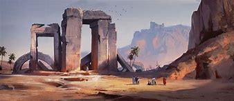 Image result for Ancient Futuristic Ruins Concept Art