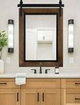 Image result for White Wood Frame Wall Mirror