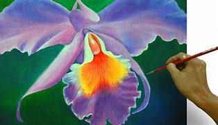 Image result for Lime Green Orchid Painting