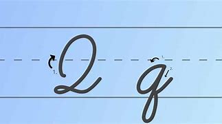 Image result for Images of Capital Letter Cursive Q