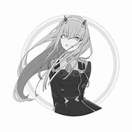 Image result for Zero Two Black and White