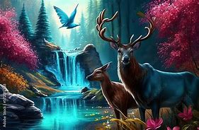 Image result for Folk Art Christmas Deer