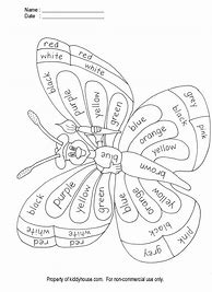 Image result for Learning Color Words Worksheets