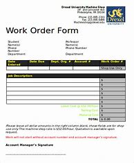 Image result for Work Order Form Template Word