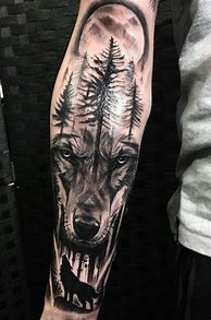 Image result for Beautiful Wolf Tattoos