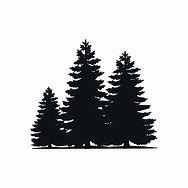 Image result for Pine Tree Line Silhouette Round