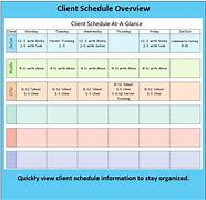 Image result for Client Schedule Template