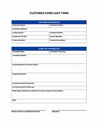 Image result for Free Complaint Form Template Word